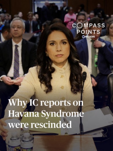 Earlier this year, then-Director of National Intelligence Tulsi Gabbard released a memo criticizing former assessments of Havana Syndrome. “One thing that came out of the Tulsi Gabbard report was a full rescission of the intelligence community assessments, and that's a big deal in the intelligence community to have those kinds of reports fully flipped over,” Michael Rey, co-author of “The Havana Syndrome,” told Compass Points host Nick Schifrin. Compass Points from PBS News analyzes prominent in