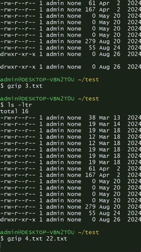 UNIX gzip and gunzip #unix #unixcommands