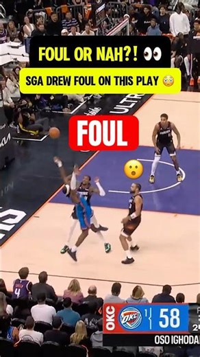 SGA drew foul on Jalen Green 👀😳