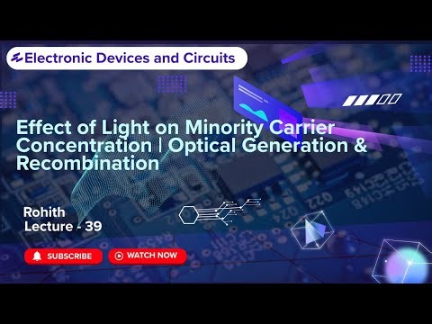 39 Effect of Light on Minority Carrier Concentration | Optical Generation & Recombination