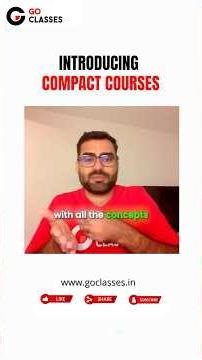 GO Classes Compact Courses | Concepts, Practice & PYQs in Smart Concise Format | Full #GATE Prep