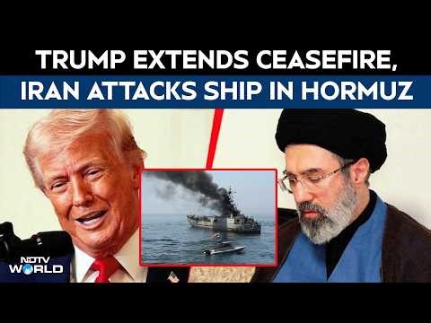 US Iran Ceasefire | Trump Extends Ceasefire, Iran Fires At Ship In Hormuz Hours After Annoucement