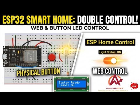 Control Lights 2 Ways: ESP32 Web Server + Manual Override project 13