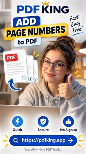 The Fastest Way to Add Page Numbers to PDF ⚡ #techtips #shorts