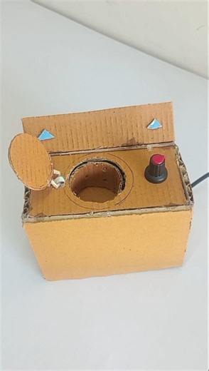 diy mini cardboard washing machine with dc motor | #diy #shorts #washingmachine