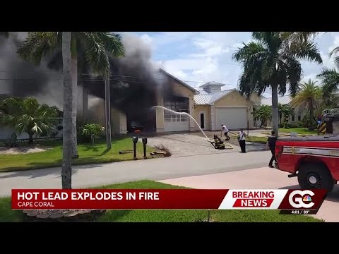 Bullets explode as Cape Coral firefighters battle garage fire
