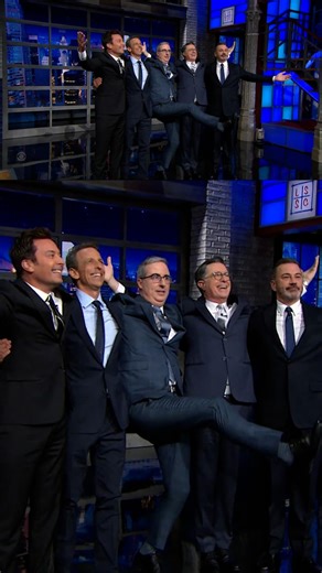 Late-night hosts appear on one of Stephen Colbert’s final episodes