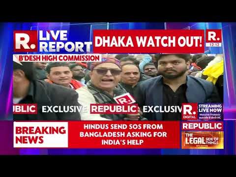LIVE Report: Hindu Groups Stage Protest Against Yunus Govt Outside Bangladesh High Commission |Delhi
