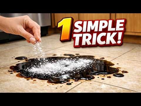 Remove Greasy Oil Spills from Kitchen Floor in Minutes⚡