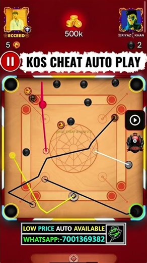 1M Manual Game Play With Snake Engine Line|| Carrom Pool Snake GamePlay || Abhra Auto #shorts