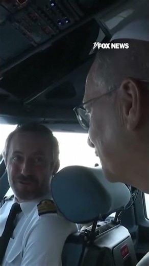 SEE IT: Pope Leo XIV flies in cockpit of Air France plane #foxnews #news #shorts #pope #airplane