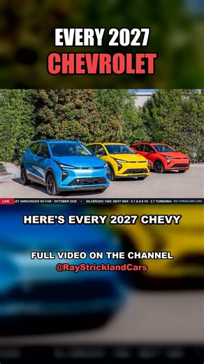 Every 2027 Chevrolet Announced So Far - New Silverado, Corvette Grand Sport and the Bolt #shorts