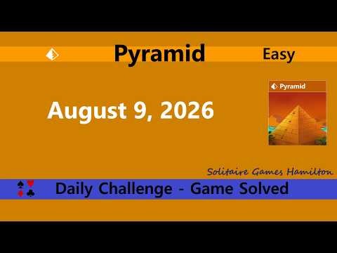 Microsoft Solitaire Collection | Pyramid Easy - August 9, 2026 | Daily Challenges