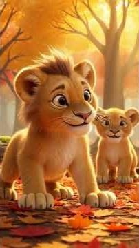 The Little Lion Brothers and the Magical Passage to the Autumn Forest #childrensstories #children...