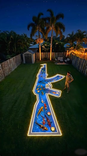 AK-47 Shape Luxury Pool Transformation 🤯 | Backyard Timelapse Build