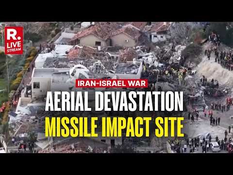 WATCH LIVE: Aerial Footage Shows Massive Damage After Iranian Missile Hits Central Israel