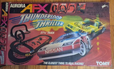 Aurora AFX Thunderloop Thriller Electric Slot Car Racing Track Firebird Nissan | eBay