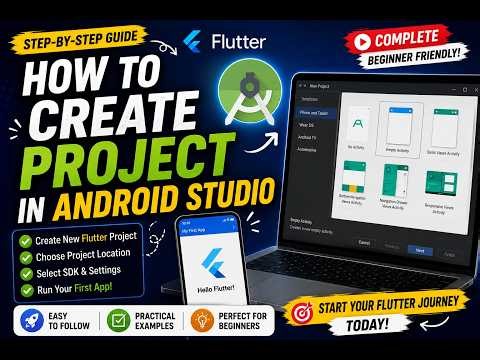 How to Create a Flutter Project in Android Studio | Flutter for Beginners | Code Factor