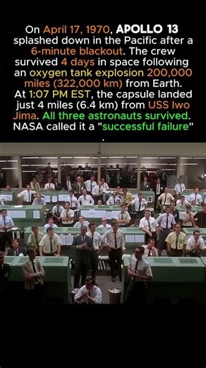 Apollo 13: The Successful Failure #historyfacts #apollo13 #usa