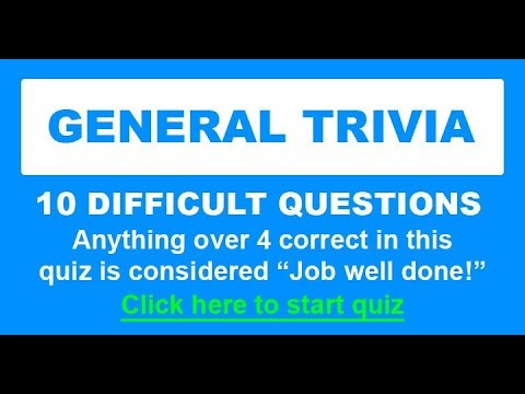 General Trivia Quiz