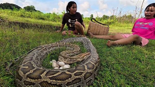 Horrifying! 4 Brave Experts and a Pitbull Save a Girl Attacked by Two Giant Pythons #indonaturevalues | Indo Nature Values