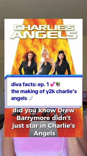 fun facts about the remake of charlie’s angels! drew barrymore didn’t just star in Charlie’s Angels (2000) — she helped shape the entire movie! 💋 From producing the film to its iconic fight scenes, the story behind this Y2K classic is SO good. welcome to DIVA FACTS! ⭐ a new series celebrating the women, the lore & the legacy behind our favorite pop culture moments. #y2kaesthetic #DrewBarrymore #CharliesAngels #FilmTok #2000snostalgia
