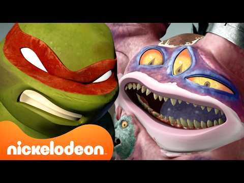 Leo, Raph, Mikey & Donnie Face the BIGGEST Mutants Ever! 💥  | TMNT (2012) | Nickelodeon UK