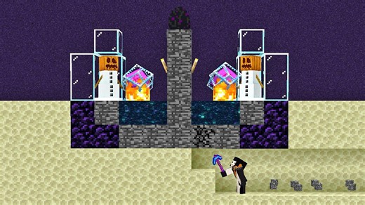 Witness the impossible breaking through bedrock in Minecraft