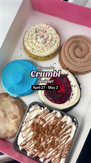 ✨FULL REVIEW of this week’s @Crumbl menu✨ ROTATING MENU: ✨NEW✨ WHITE CHOCOLATE RASPBERRY CHEESECAKE COOKIE 🔴 🔵 CERULEAN BLUE SUGAR COOKIE 🎡CHURRO COOKIE 🥛BISCOFF TRES LECHES CAKE @Biscoff 🧈KENTUCKY BUTTER CAKE COOKIE 🖤 CHOCOLATE CRUMB COOKIE ft. OREOS @OREO 🍫BROWNIE BATTER COOKIE ✨SNICKERDOODLE COOKIE 🎉 CELEBRATION CAKE COOKIE 🍪 SEMI-SWEET CHOCOLATE CHUNK COOKIE 👉 INDIVIDUAL REVIEWS & will be posted this week! Stay tuned 👀 ___ #creatorsearchinsights #crumbl #crumblreview #crumbltastew