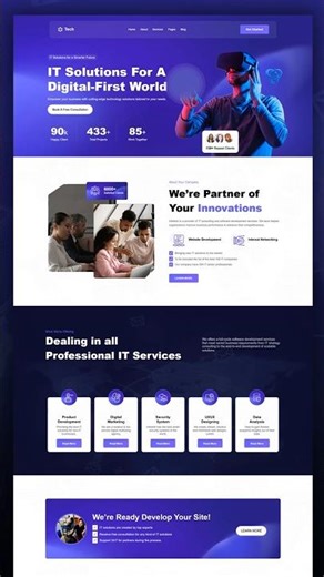 How to Create IT Solution & Business Responsive HTML Template | Responsive Website Template