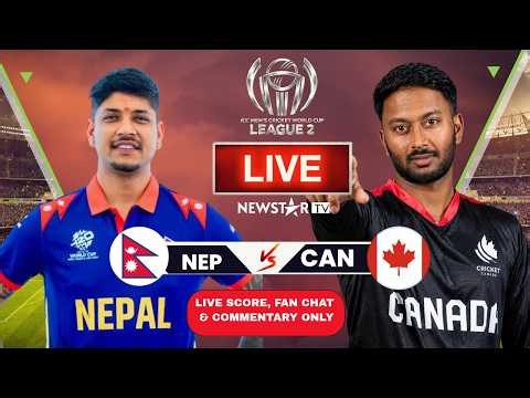Nepal vs Canada | NEPAL CHASING 256 RUNS ICC CWC LEAGUE 2 LIVE SCORES COMMENTARY ONLY | NEP VS CAN