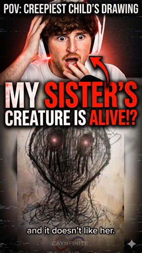 My Little Sister Drew This... 😱📝 #scaryvideo #scary #caylus #infinite #trending #reaction #horrortok