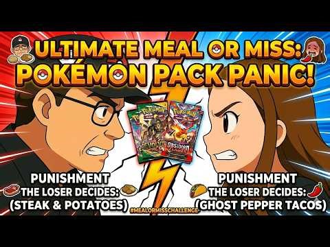 ⚡Loser CHOOSES DINNER for a Week! 😱 Pokémon Surging Sparks Pack Battle!⚡ #boosterbundle #dinneridea