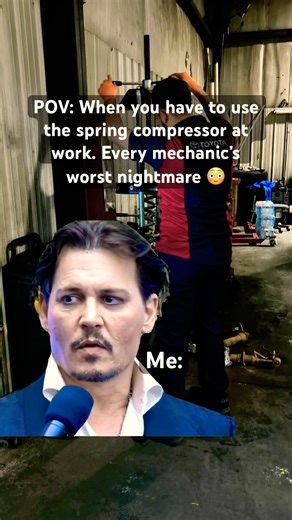 Every Mechanic’s Worst Nightmare… The Spring Compressor 💀 #shorts #mechaniclife #garagelife #carguy