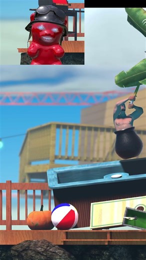 First Big Fall! Getting Over It with Bennett Foddy #angrygummybear #ragegame #gettingoverit #fail