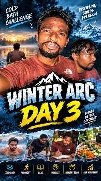 WINTER ARC DAY 3 🥶🔥 | Cold Bath Challenge | No Excuses! #Shorts