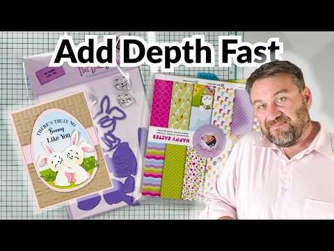 Creating a Textured Easter Card with Pattern Paper, Dies & Ink Blending Techniques