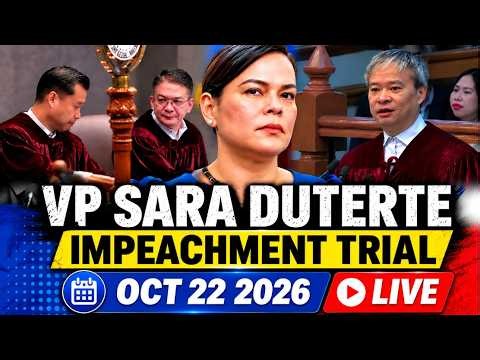 🔴Sara Duterte Impeachment Trial LIVE Day 41 | 3 Charges Withdrawn? Major Update| (October 22, 2026)