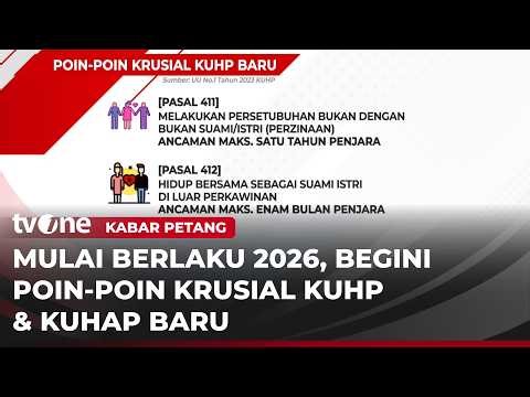 Daftar Pasal-pasal Kontroversi dalam KUHP yang Baru | Kabar Petang