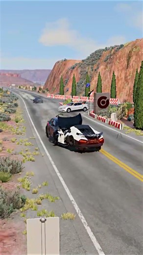Realistic Highway Car Crashes #166