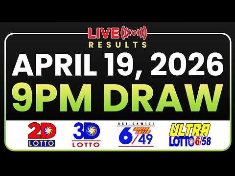 LIVE 9PM PCSO LOTTO RESULTS TODAY APRIL 19, 2026 | SWERTRES EZ2