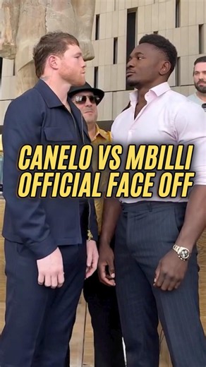 Canelo STARES DOWN Mbilli in first official face off!