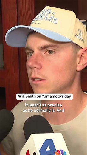 A rare rough day for Yoshinobu Yamamoto. The Dodgers ace exited before the end of the third inning after surrendering three runs on four hits, with two walks and one strikeout. Catcher Will Smith weighed in on Yamamoto’s outing after the game. #Dodgers #MLBHighlights