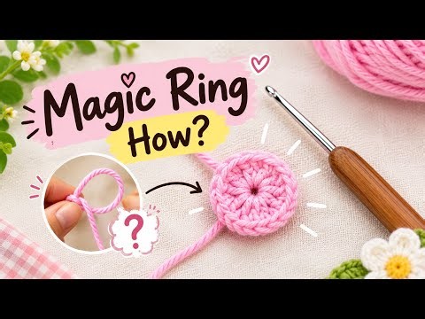 How to Crochet a Magic Ring for Beginners 🧶 | Easy Magic Ring Tutorial .