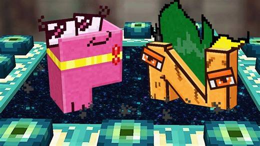 Watching as alphabet lore characters beat the entire Minecraft game