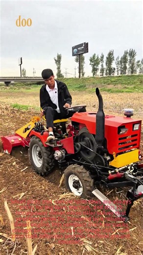 15 HP diesel mini tractor micro tiller for farm soil preparation