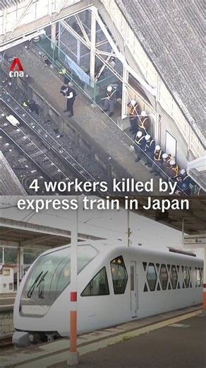 4 workers killed by express train in Japan
