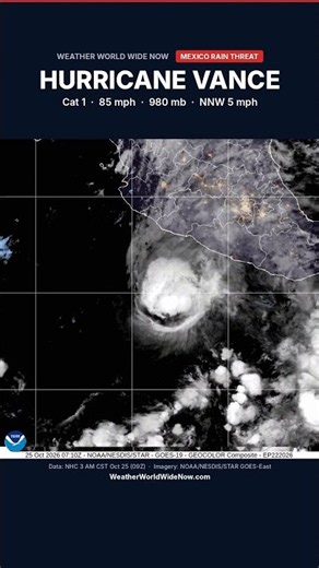 Hurricane Vance Drifts Toward Mexico – Heavy Rain Threat for Colima, Michoacán and Jalisco