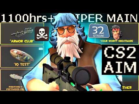 1100+ Hour Sniper Tries AWPer Hand🔸TF2 Gameplay