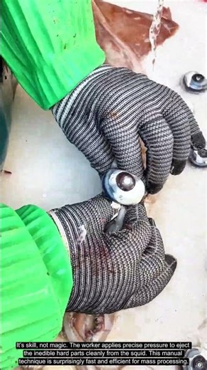 Mountain of Eyes! Mass Processing Squid by Hand